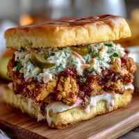 Crockpot Mississippi Chicken Sliders with tangy coleslaw on soft slider buns, perfect for game day or casual gatherings.